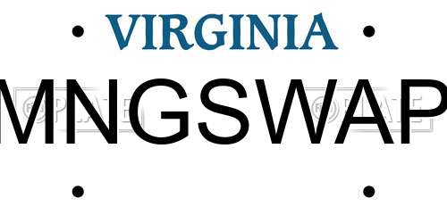 MNGSWAP Virginia License Plate