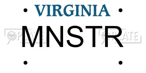 MNSTR Virginia License Plate