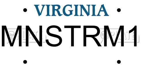 MNSTRM1 Virginia License Plate