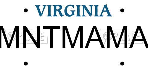MNTMAMA Virginia License Plate