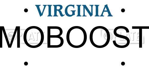MOBOOST Virginia License Plate