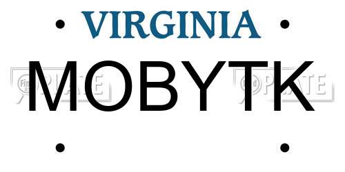 MOBYTK Virginia License Plate