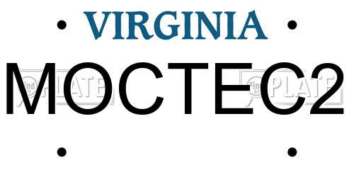 MOCTEC2 Virginia License Plate