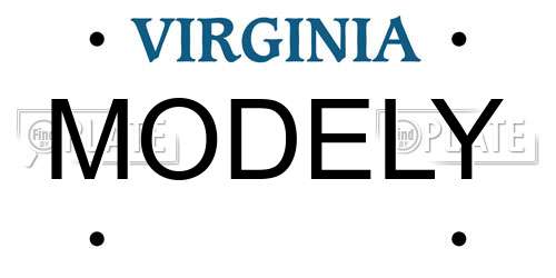 MODELY Virginia License Plate
