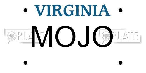 MOJO Virginia License Plate