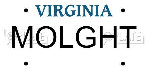 MOLGHT Virginia License Plate