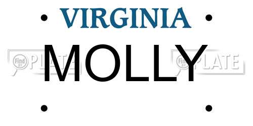 MOLLY Virginia License Plate