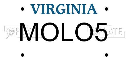 MOLO5 Virginia License Plate