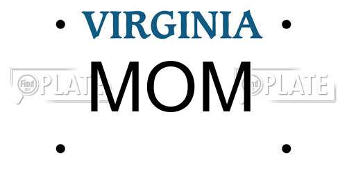 MOM Virginia License Plate