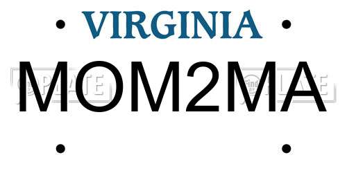MOM2MA Virginia License Plate