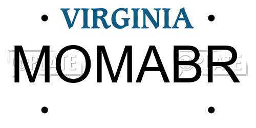 MOMABR Virginia License Plate