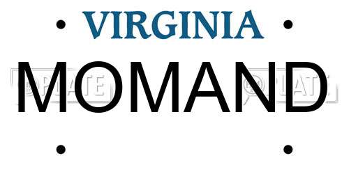 MOMAND Virginia License Plate