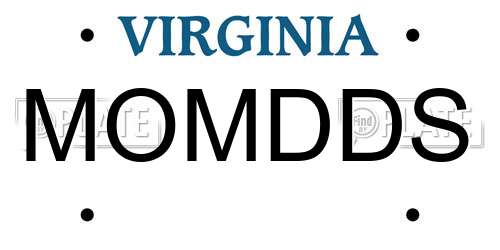 MOMDDS Virginia License Plate