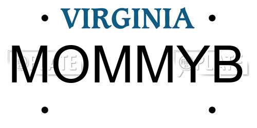 MOMMYB Virginia License Plate