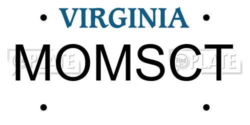 MOMSCT Virginia License Plate
