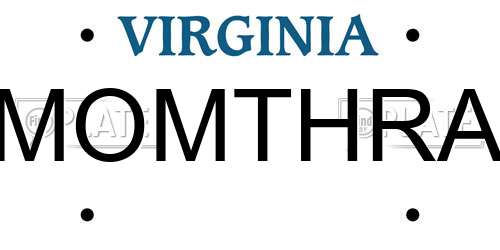 MOMTHRA Virginia License Plate