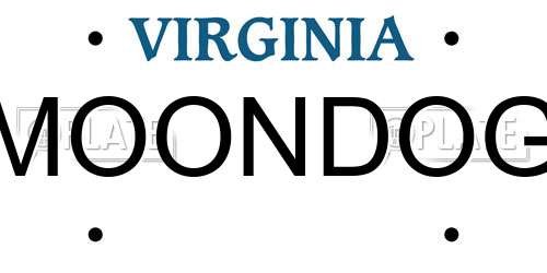 MOONDOG Virginia License Plate