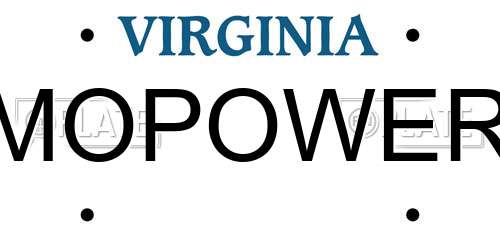 MOPOWER Virginia License Plate