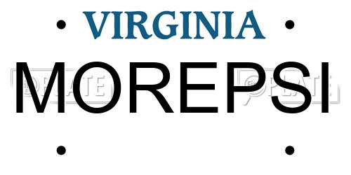 MOREPSI Virginia License Plate