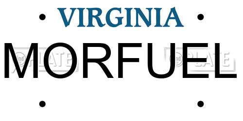 MORFUEL Virginia License Plate