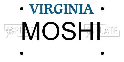 MOSHI Virginia License Plate