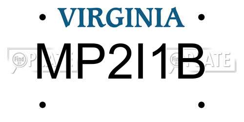 MP2I1B Virginia License Plate