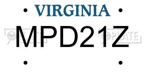 MPD21Z Virginia License Plate