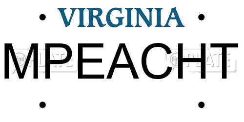 MPEACHT Virginia License Plate