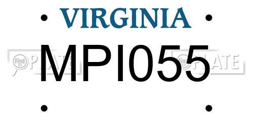 MPI055 Virginia License Plate
