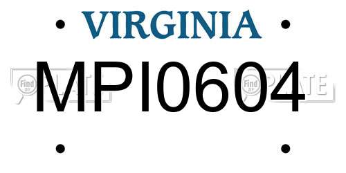 MPI0604 Virginia License Plate