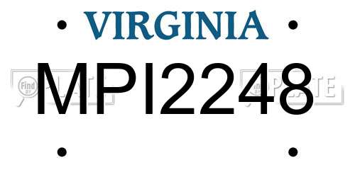 MPI2248 Virginia License Plate