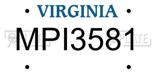 MPI3581 Virginia License Plate