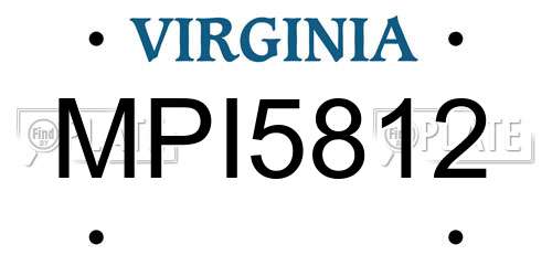 MPI5812 Virginia License Plate