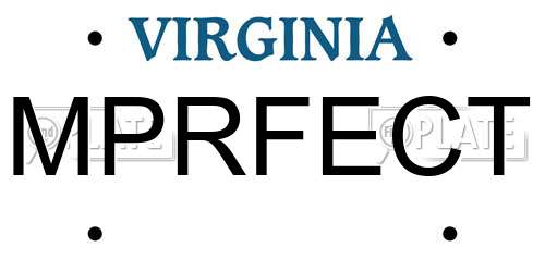 MPRFECT Virginia License Plate