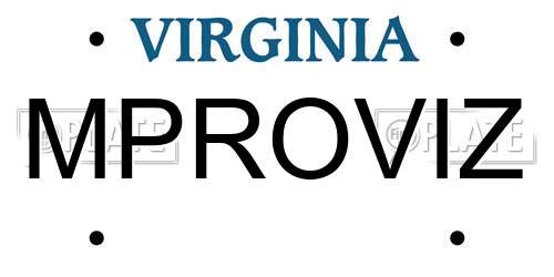MPROVIZ Virginia License Plate