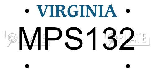 MPS132 Virginia License Plate