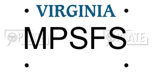 MPSFS Virginia License Plate