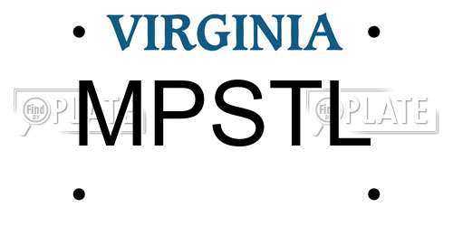 MPSTL Virginia License Plate