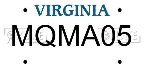 MQMA05 Virginia License Plate