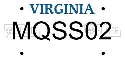 MQSS02 Virginia License Plate