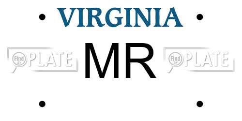 MR Virginia License Plate