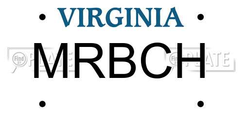 MRBCH Virginia License Plate