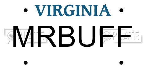 MRBUFF Virginia License Plate