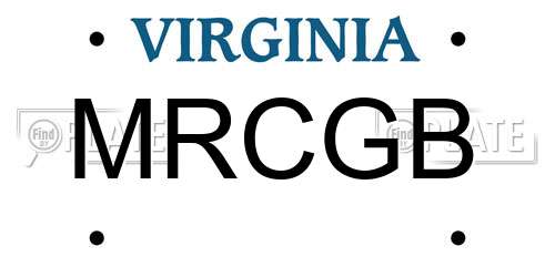 MRCGB Virginia License Plate