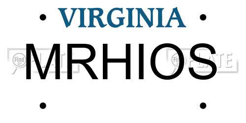 MRHIOS Virginia License Plate