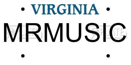 MRMUSIC Virginia License Plate
