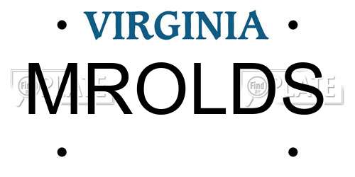 MROLDS Virginia License Plate