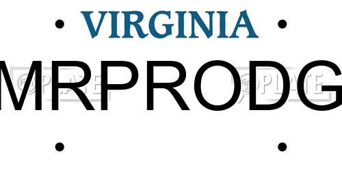 MRPRODG Virginia License Plate