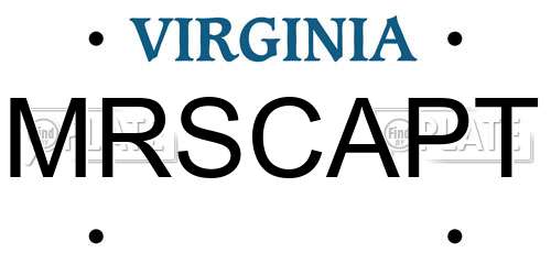 MRSCAPT Virginia License Plate