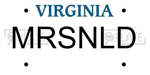 MRSNLD Virginia License Plate